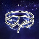 Pisces Rings Zodiac Sign Jewelry 925 Sterling Silver - Rings - Aurora Tears